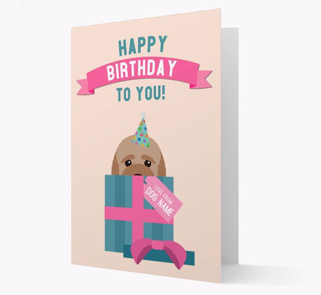 Personalized 'Happy Birthday to you! Love {dogsName}' Card